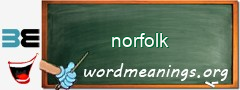 WordMeaning blackboard for norfolk